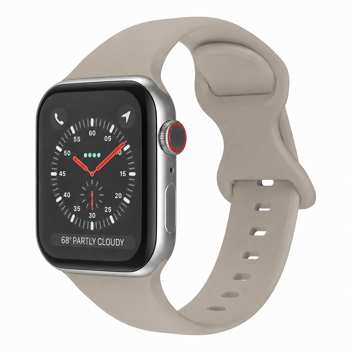 Silicon Armband till Apple Watch - Taupe