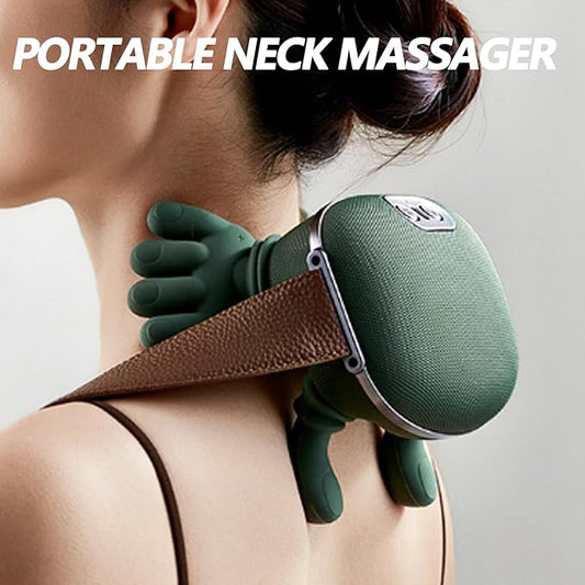 4D Massageapparat med värmefunktion - Djupgående massage för nacke, rygg, axlar & ben (3 lägen)