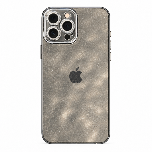 Glittrigt Transparent Svart iPhone Skal - Heltäckande