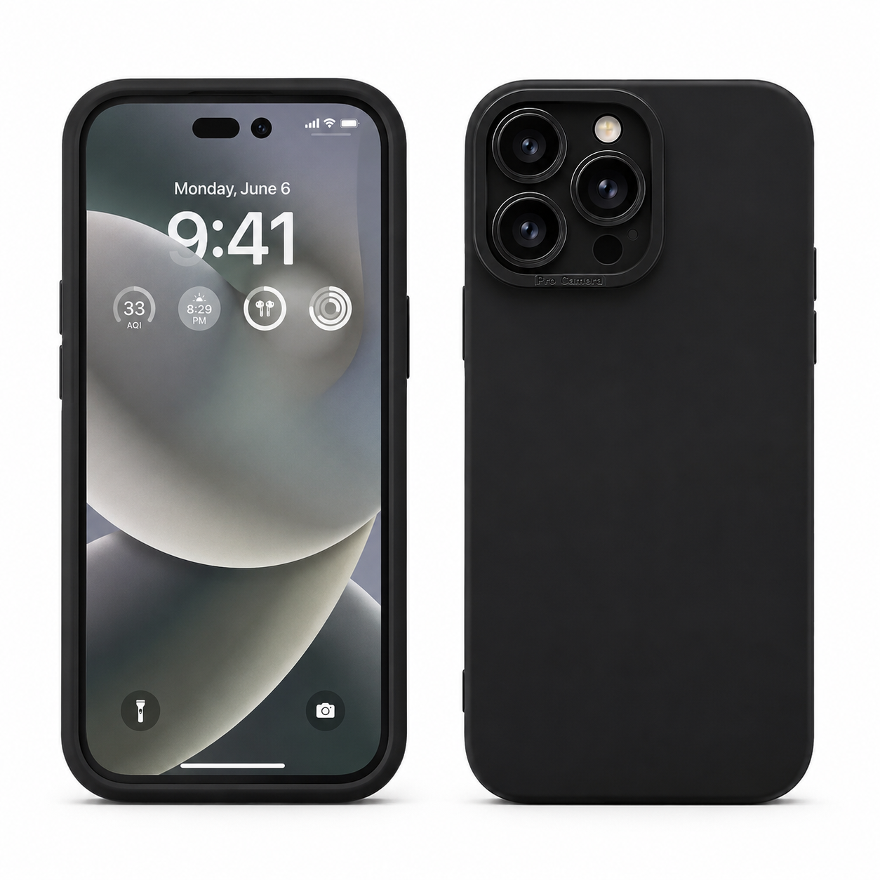 Svart iPhone Skal – Med Kameraskydd