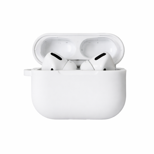 Silicon Skal Airpods 1-4 / Pro/Pro 2 - Stöttåligt med karbinhake - Vit