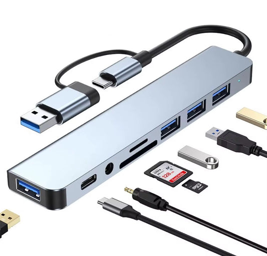 Mångsidig USB-C Hub för Optimal Anslutning