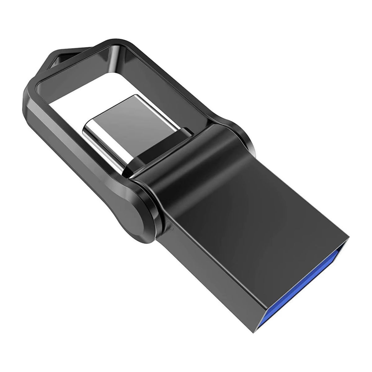 Svart 2-i-1 USB-minne med USB-C och USB-A